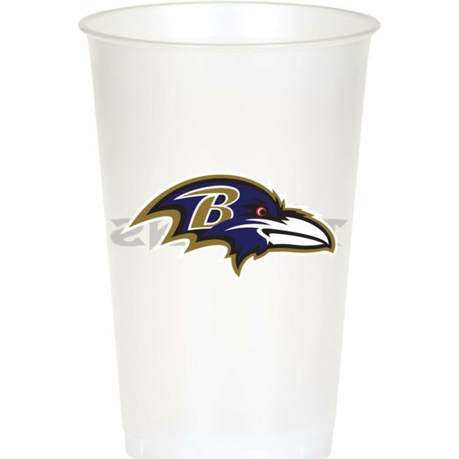 Sports * | Creative Converting Baltimore Ravens Plastic Cup, 20Oz, 8 Ct Nfl And Football Party Supplies