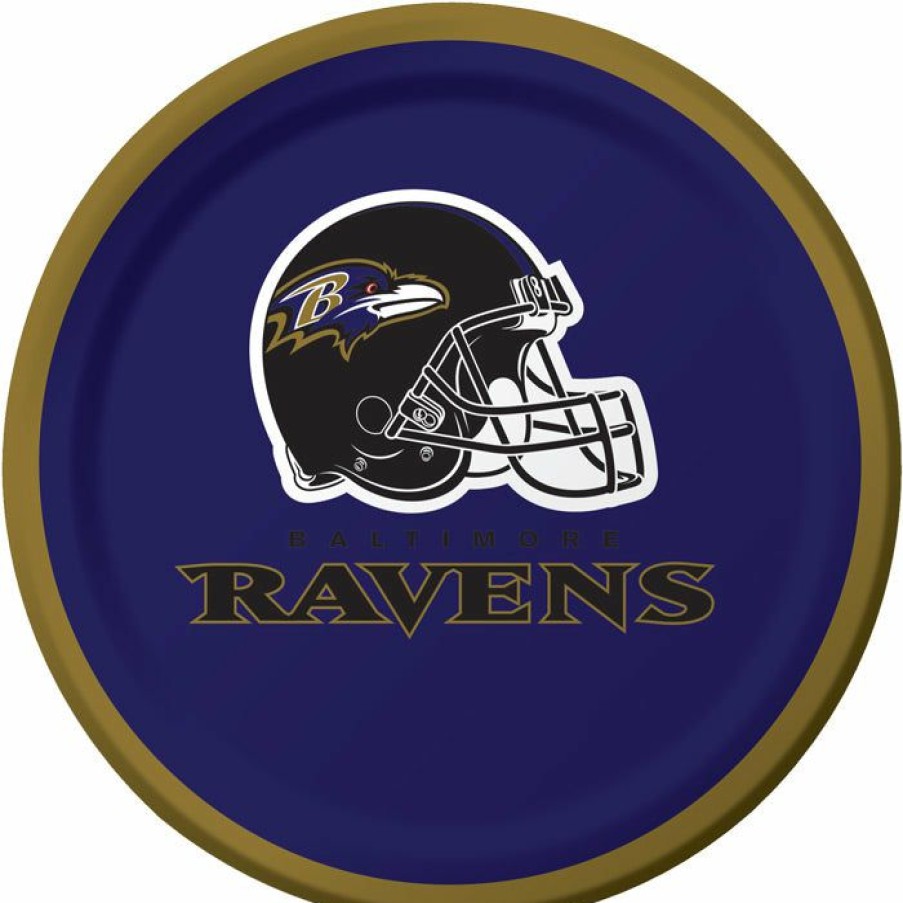 Sports * | Creative Converting Baltimore Ravens Dessert Plates, 8 Ct