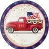 Holidays * | Creative Converting Patriotic Parade Paper Plates, 8 Ct Patriotic And 4Th Of July Party Decorations