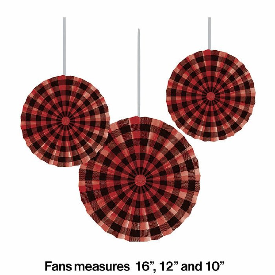 Themed Tableware * | Creative Converting Buffalo Plaid Fans Pr 16 Inch 12 Inch 10 Inch (18/Case) Themed Tableware