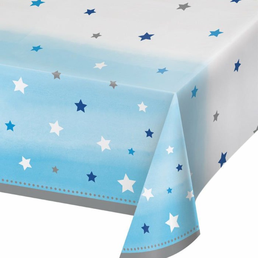 Birthdays * | Creative Converting 1St Birthday Party Themes One Little Star Boy Plastic Tablecover All Over Print, 54 X 102