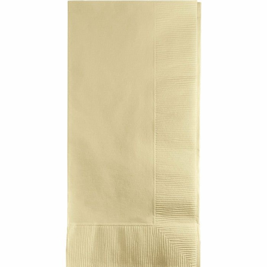 Solid Color Tableware * | Creative Converting Ivory Dinner Napkins 2Ply 1/8Fld, 50 Ct