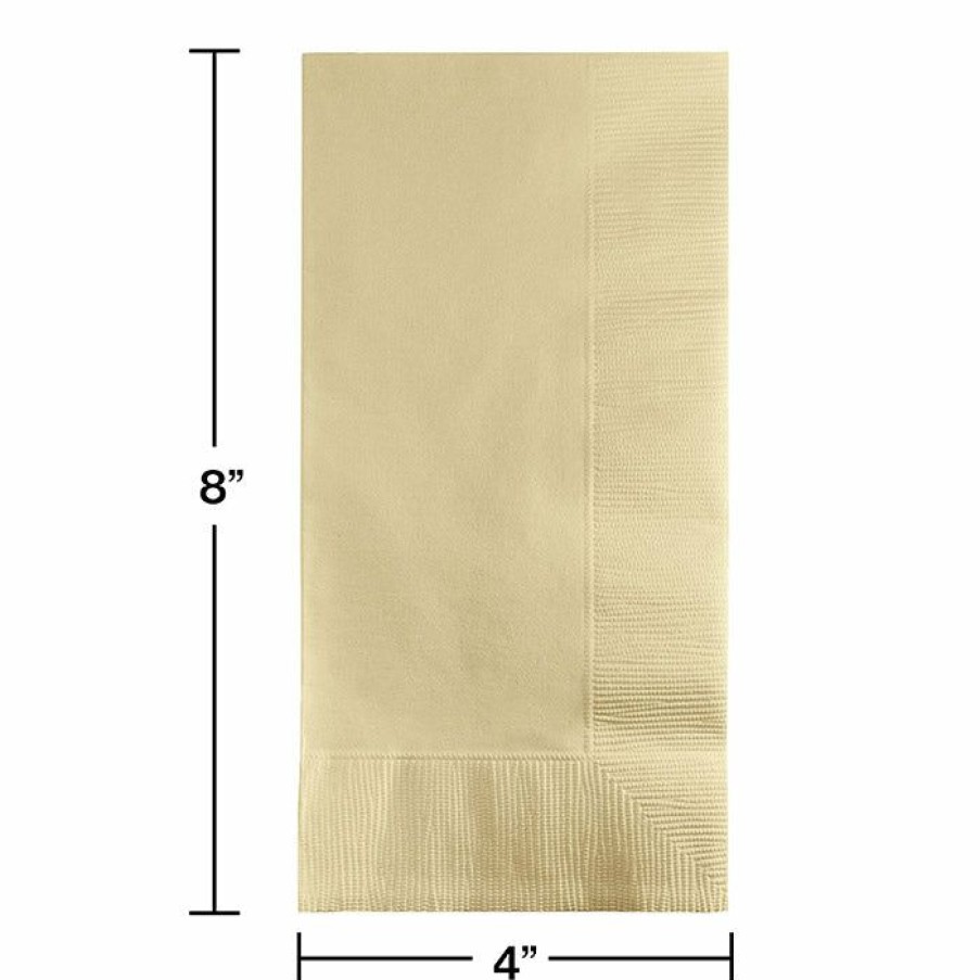 Solid Color Tableware * | Creative Converting Ivory Dinner Napkins 2Ply 1/8Fld, 50 Ct