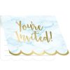 Baby Showers * | Creative Converting Baby Showers Blue Marble Invitations, 8 Ct