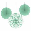 Solid Color Tableware * | Creative Converting Fresh Mint Dots Fans Pr 16 Inch & 12 Inch (18/Case) Solid Color Tableware