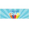 Graduation Party Supplies * | Creative Converting Rainbow Grad Giant Party Banner (1/Pkg) Graduation Party Supplies