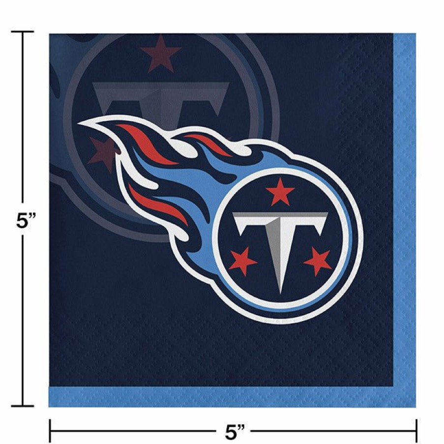 Sports * | Creative Converting Tennessee Titans Beverage Napkins, 16 Ct