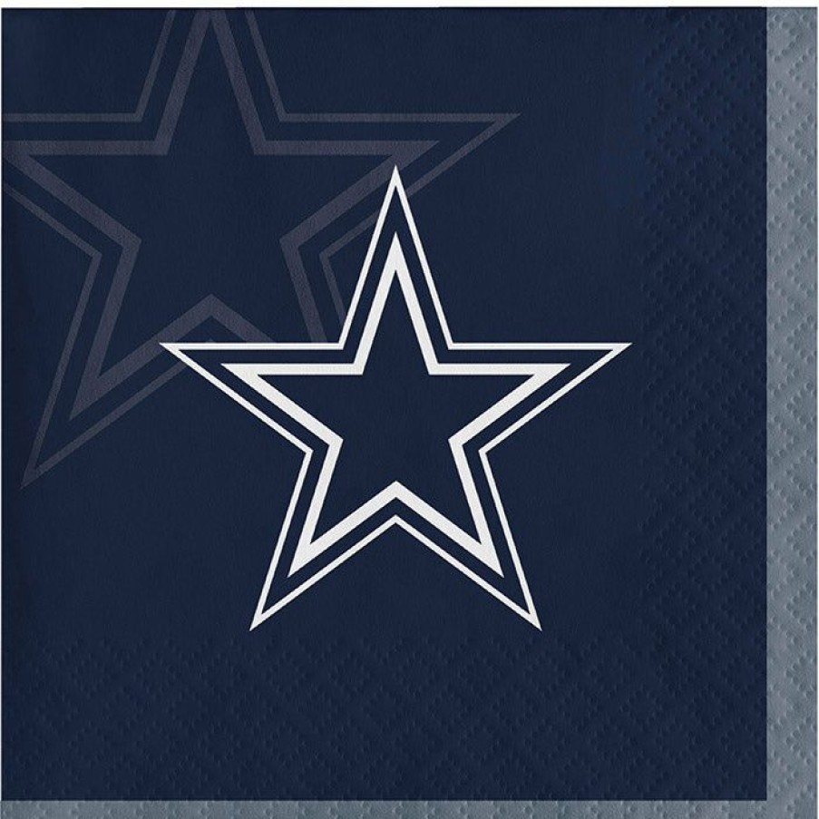 Sports * | Creative Converting Dallas Cowboys Beverage Napkins, 16 Ct