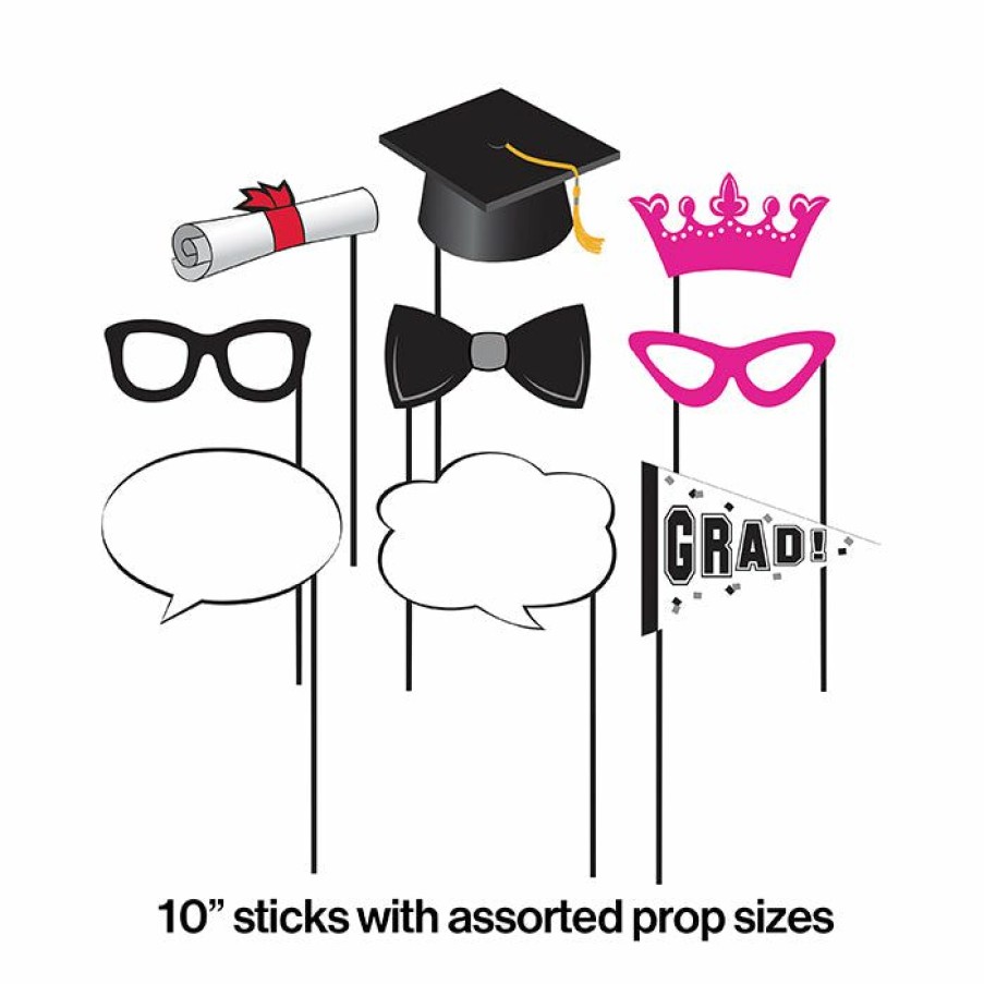 Graduation Party Supplies * | Creative Converting Graduation Photo Props, 10 Ct