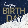 Birthdays * | Creative Converting Navy & Gold Milestone Luncheon Napkin 16Ct