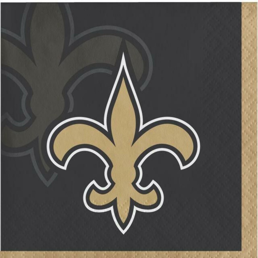 Sports * | Creative Converting New Orleans Saints Beverage Napkins, 16 Ct