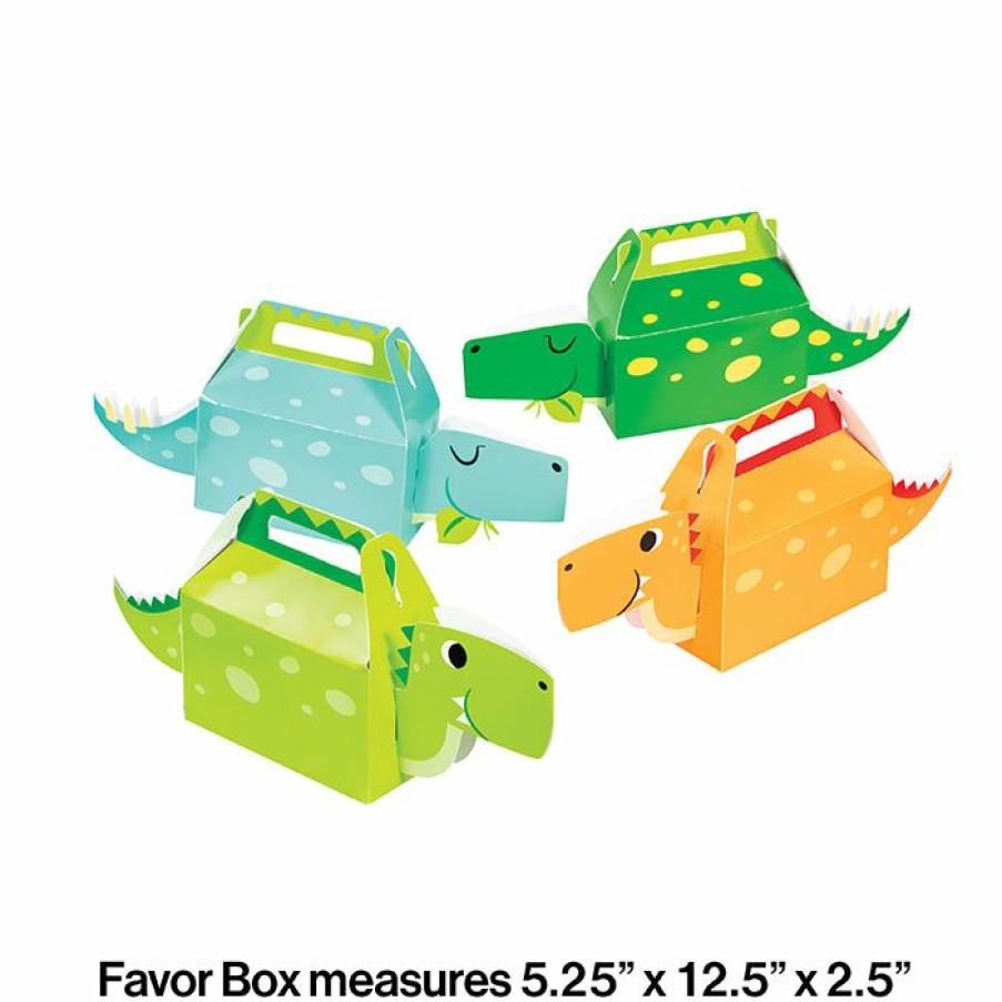 Birthdays * | Creative Converting Kids Birthday Party Themes Boy Dino Party Treat Box 3D 4Ct