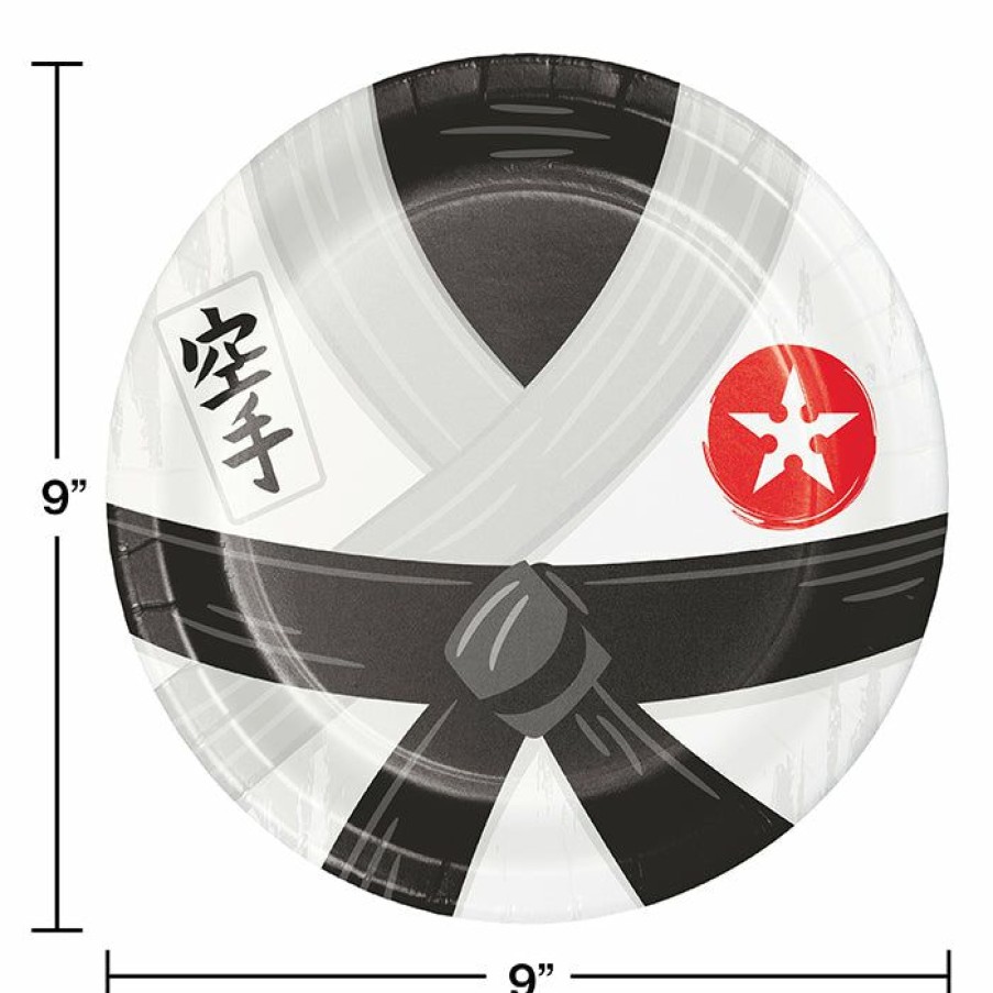 Birthdays * | Creative Converting Kids Birthday Party Themes Karate Party Dinner Plate 8Ct