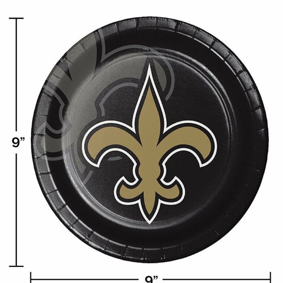 Sports * | Creative Converting New Orleans Saints Paper Plates, 8 Ct