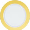 Bridal And Wedding * | Creative Converting 10.25 Gold Rim Plastic Plate 10Ct Anniversary Decorations