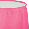 Solid Color Tableware * | Creative Converting Candy Pink Plastic Tableskirt, 14 X 29 Solid Color Tableware