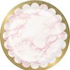 Baby Showers * | Creative Converting Baby Showers Pink Marble Dinner Plate, Foil (8/Pkg)