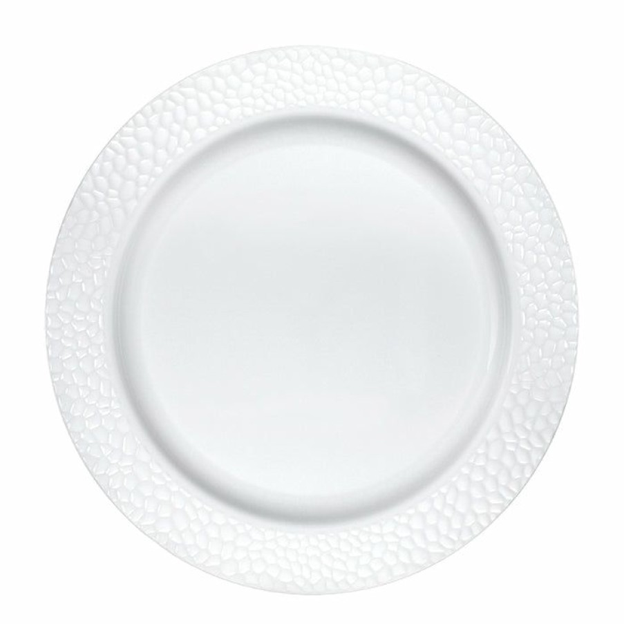 Themed Tableware * | Creative Converting 10.25 White Pebble Plate 10Ct Themed Tableware