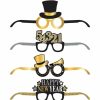 Holidays * | Creative Converting New Year'S Eve Party Supplies New Year Deluxe Paper Eyeglasses 4 Ct