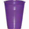 Solid Color Tableware * | Creative Converting Amethyst Purple Plastic Cups, 20 Ct Solid Color Tableware