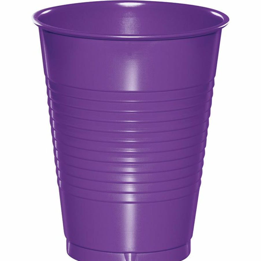 Solid Color Tableware * | Creative Converting Amethyst Purple Plastic Cups, 20 Ct Solid Color Tableware