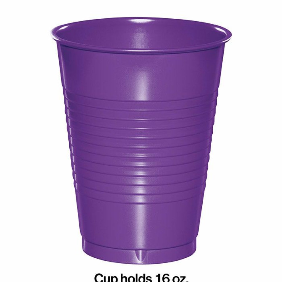 Solid Color Tableware * | Creative Converting Amethyst Purple Plastic Cups, 20 Ct Solid Color Tableware