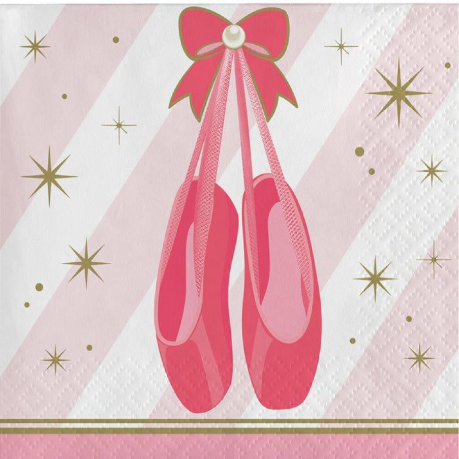 Birthdays * | Creative Converting Kids Birthday Party Themes Ballet Beverage Napkins, 16 Ct