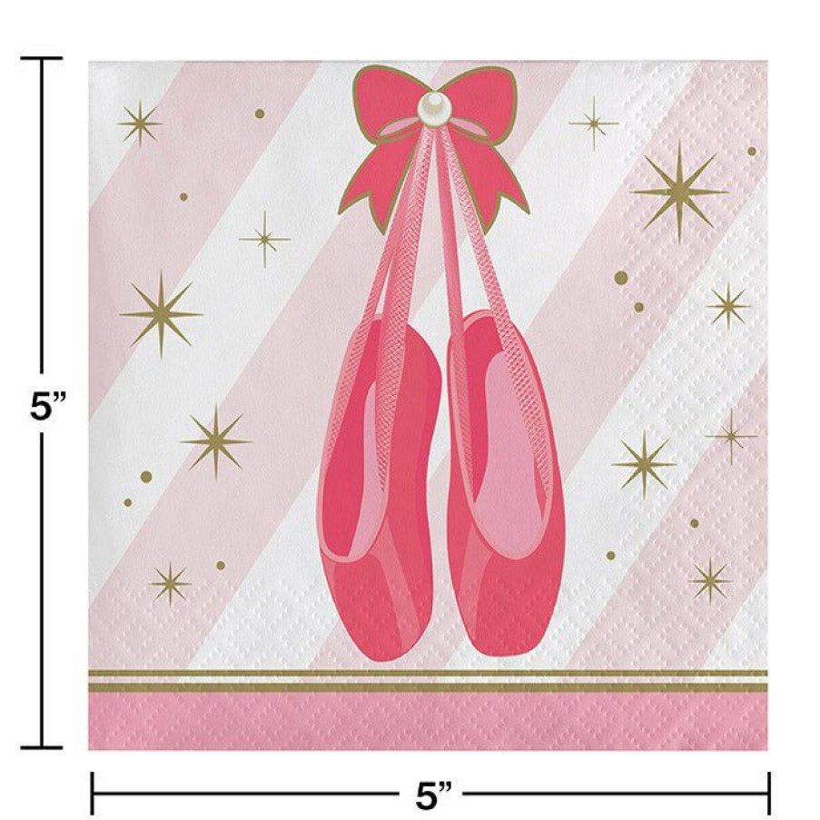 Birthdays * | Creative Converting Kids Birthday Party Themes Ballet Beverage Napkins, 16 Ct