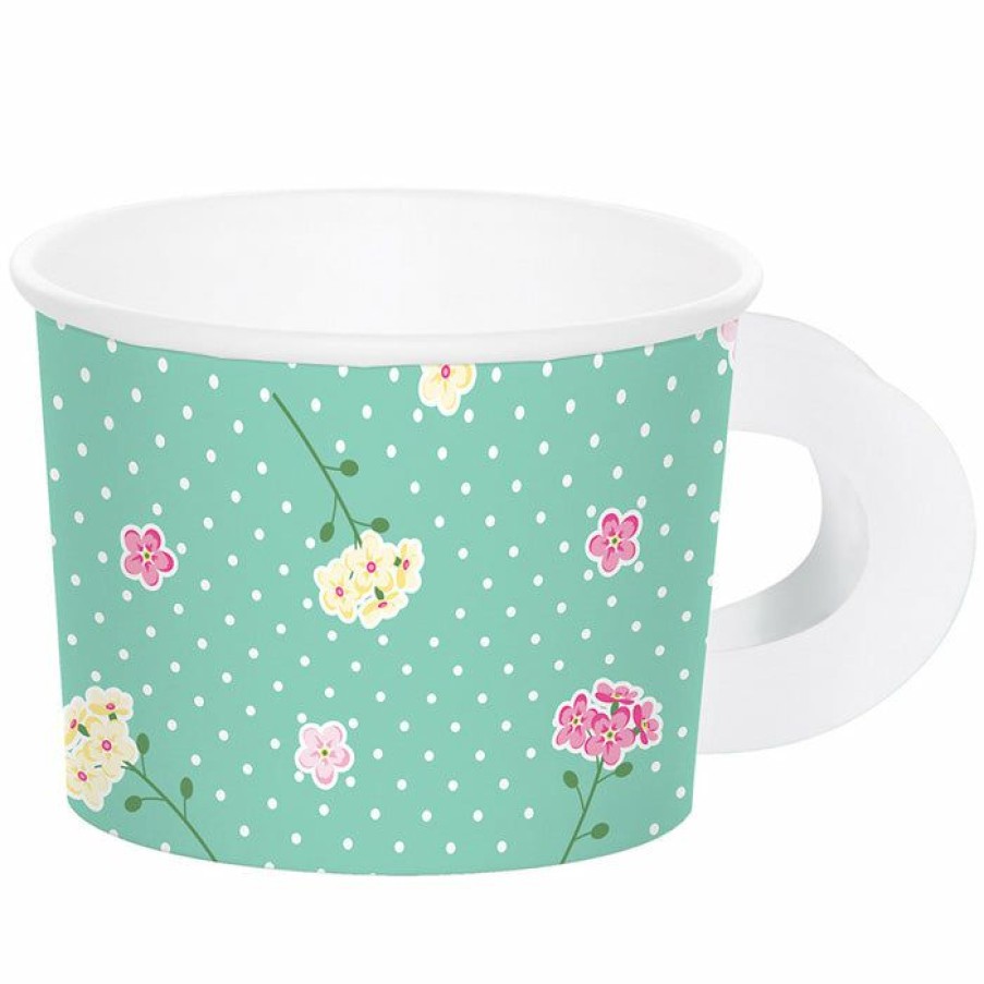 Birthdays * | Creative Converting Floral Tea Party Treat Cups, 8 Ct Kids Birthday Party Themes