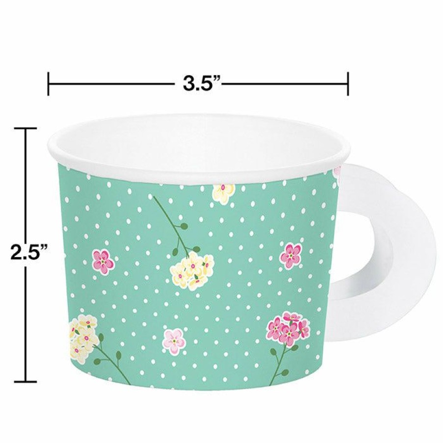 Birthdays * | Creative Converting Floral Tea Party Treat Cups, 8 Ct Kids Birthday Party Themes