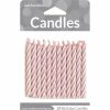 Birthdays * | Creative Converting Pink Striped Candles, 24 Ct Birthday Party Candles