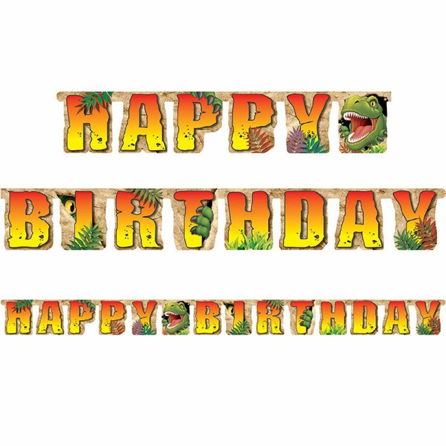 Birthdays * | Creative Converting Dino Blast Jointed Banner Lg Kids Birthday Party Themes