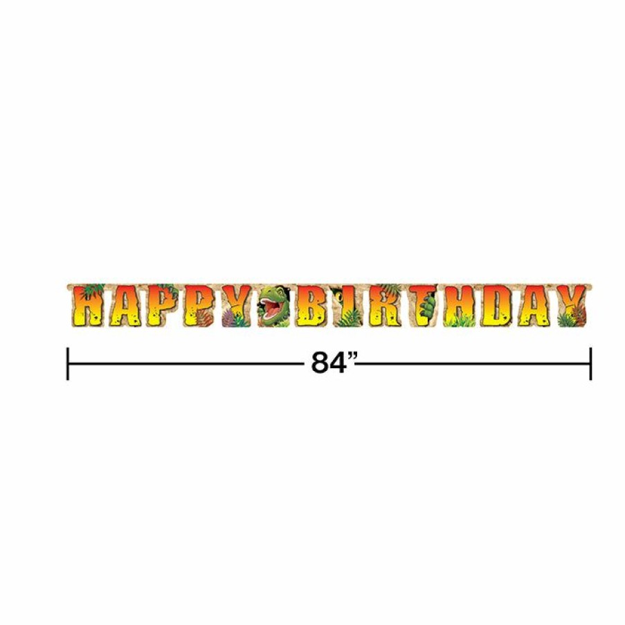 Birthdays * | Creative Converting Dino Blast Jointed Banner Lg Kids Birthday Party Themes