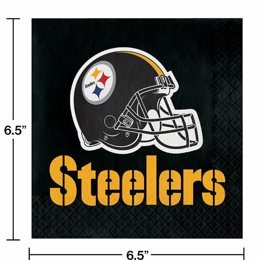 Sports * | Creative Converting Pittsburgh Steelers Napkins, 16 Ct