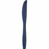 Solid Color Tableware * | Creative Converting Navy Blue Plastic Knives, 24 Ct Solid Color Tableware