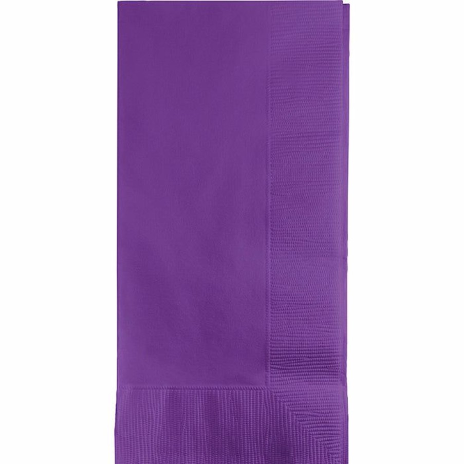 Solid Color Tableware * | Creative Converting Amethyst Dinner Napkins 2Ply 1/8Fld, 50 Ct