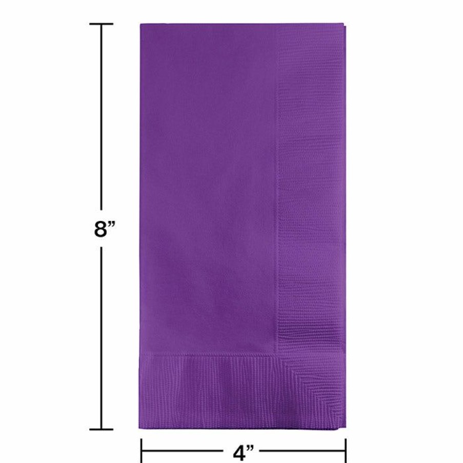 Solid Color Tableware * | Creative Converting Amethyst Dinner Napkins 2Ply 1/8Fld, 50 Ct