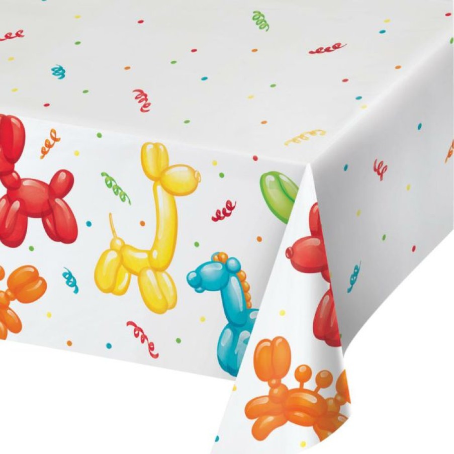 Birthdays * | Creative Converting Party Balloon Animals Paper Tablecover All Over Print, 54 X 102 (1/Pkg)