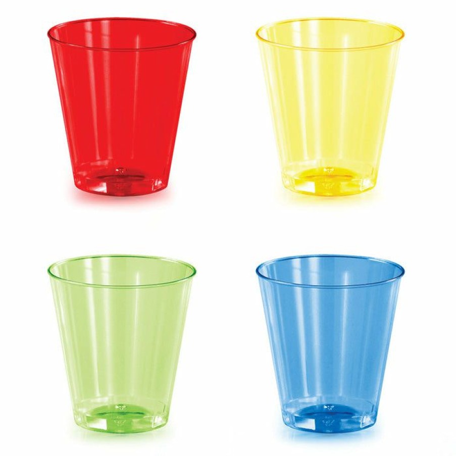 General Decorations * | Creative Converting General Decorations Asst Colors 16Ct 2 Oz Shot Glass, Assorted Colors, 16 Ct