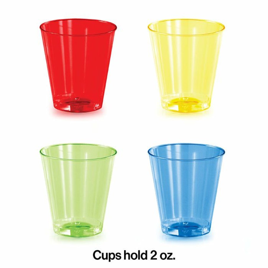 General Decorations * | Creative Converting General Decorations Asst Colors 16Ct 2 Oz Shot Glass, Assorted Colors, 16 Ct