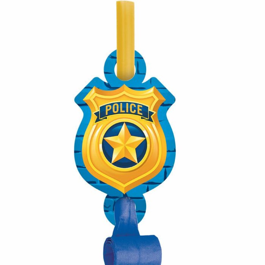 Birthdays * | Creative Converting Police Party Blowouts W/Med, 8 Ct