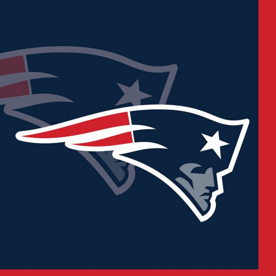 Sports * | Creative Converting New England Patriots Beverage Napkins, 16 Ct