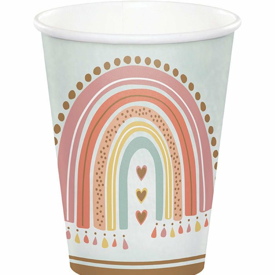 Birthdays * | Creative Converting 1St Birthday Party Themes Boho Rainbow Hot/Cold Cup 9Oz. 8Ct