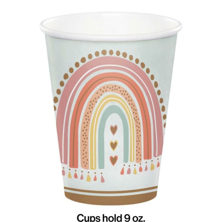 Birthdays * | Creative Converting 1St Birthday Party Themes Boho Rainbow Hot/Cold Cup 9Oz. 8Ct