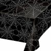 Holidays * | Creative Converting Silver Web Plastic Table Cover Halloween Party Supplies