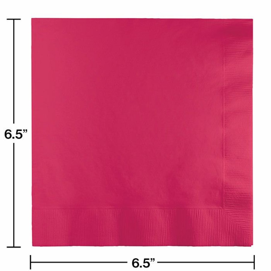 Solid Color Tableware * | Creative Converting Hot Magenta Luncheon Napkin 3Ply, 50 Ct