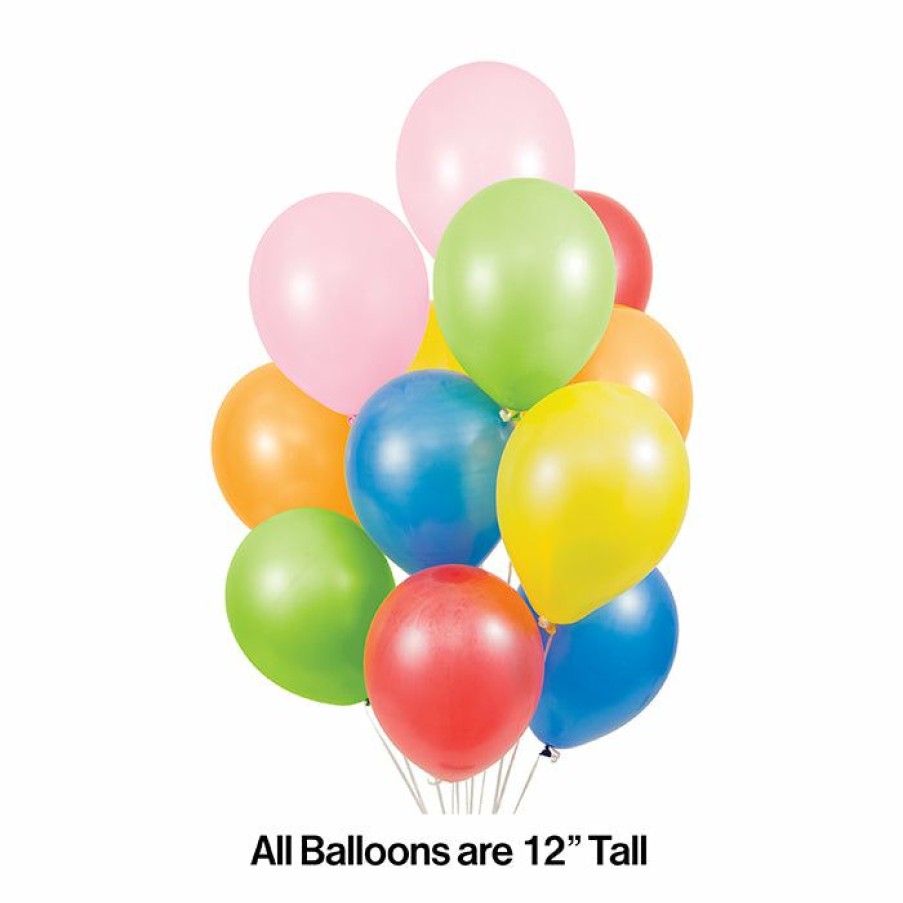 General Decorations * | Creative Converting Latex Balloons 12 Asst Colors, 15 Ct