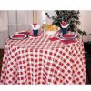 Holidays * | Creative Converting Red Gingham Tablecover, Octy Round 82 Plastic