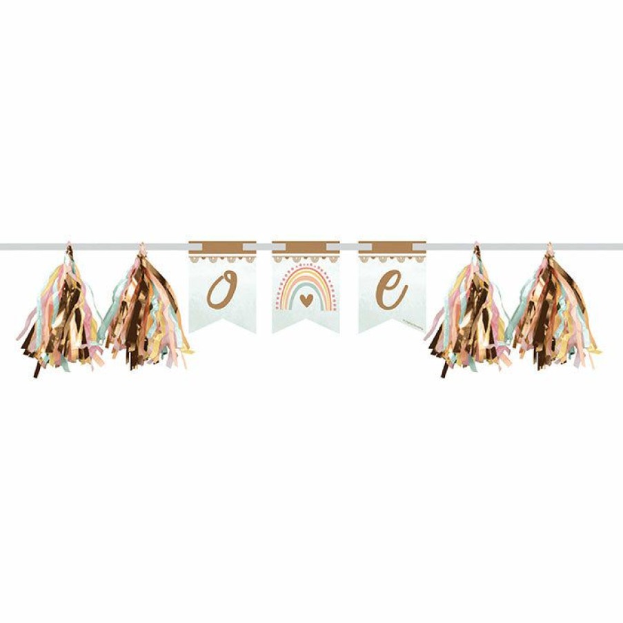 Birthdays * | Creative Converting Boho Rainbow High Chair Banner, 1St Birthday 1Ct