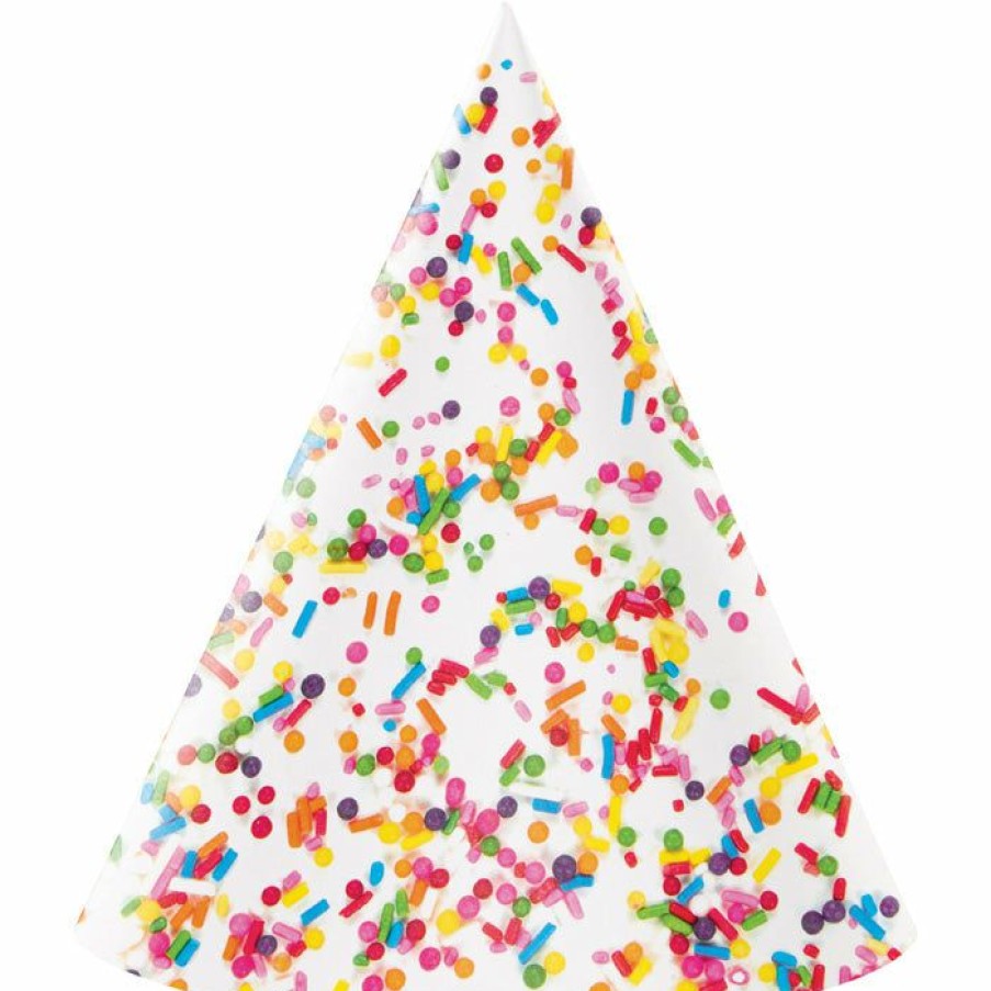 Birthdays * | Creative Converting Kids Birthday Party Themes Confetti Sprinkles Party Hats, 8 Ct